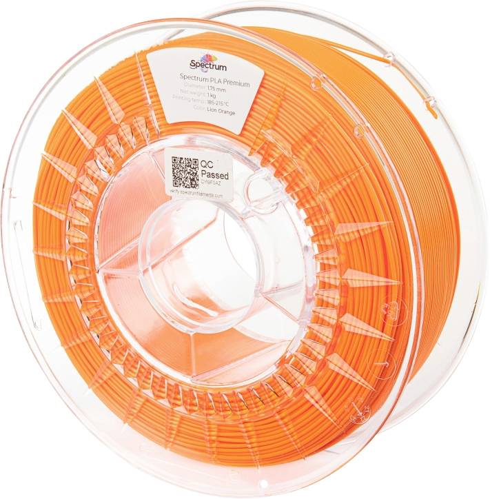 Spectrum Filaments 80008 PLA Premium 3D-skrivare Filament PLA-plast 1.75 mm 1000 g Lion Orange, Orange 1 st