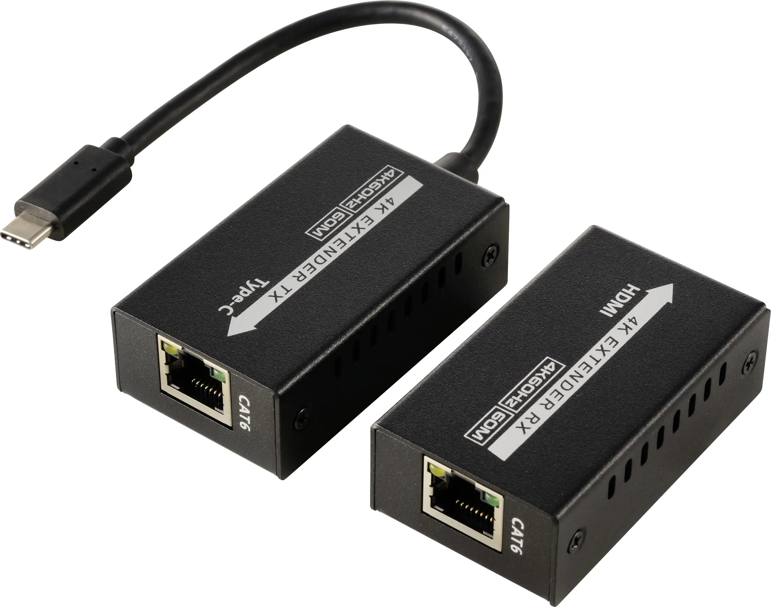 SpeaKa Professional SP-TPCE-500 USB-C® (DP Alt Mode) HDMI Extemder via nätverkskabel RJ45 60 m