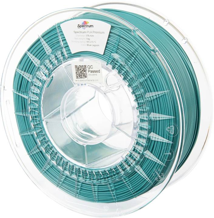 Spectrum Filaments 80048 PLA Premium 3D-skrivare Filament PLA-plast 1.75 mm 1000 g Blue Lagoon, Blå 1 st