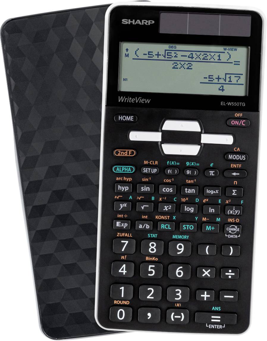 Sharp Schulrechner EL-W 550 TG Skolräknare Svart Display (ställen): 16 (L x B x H) 166 x 80 x 15 mm