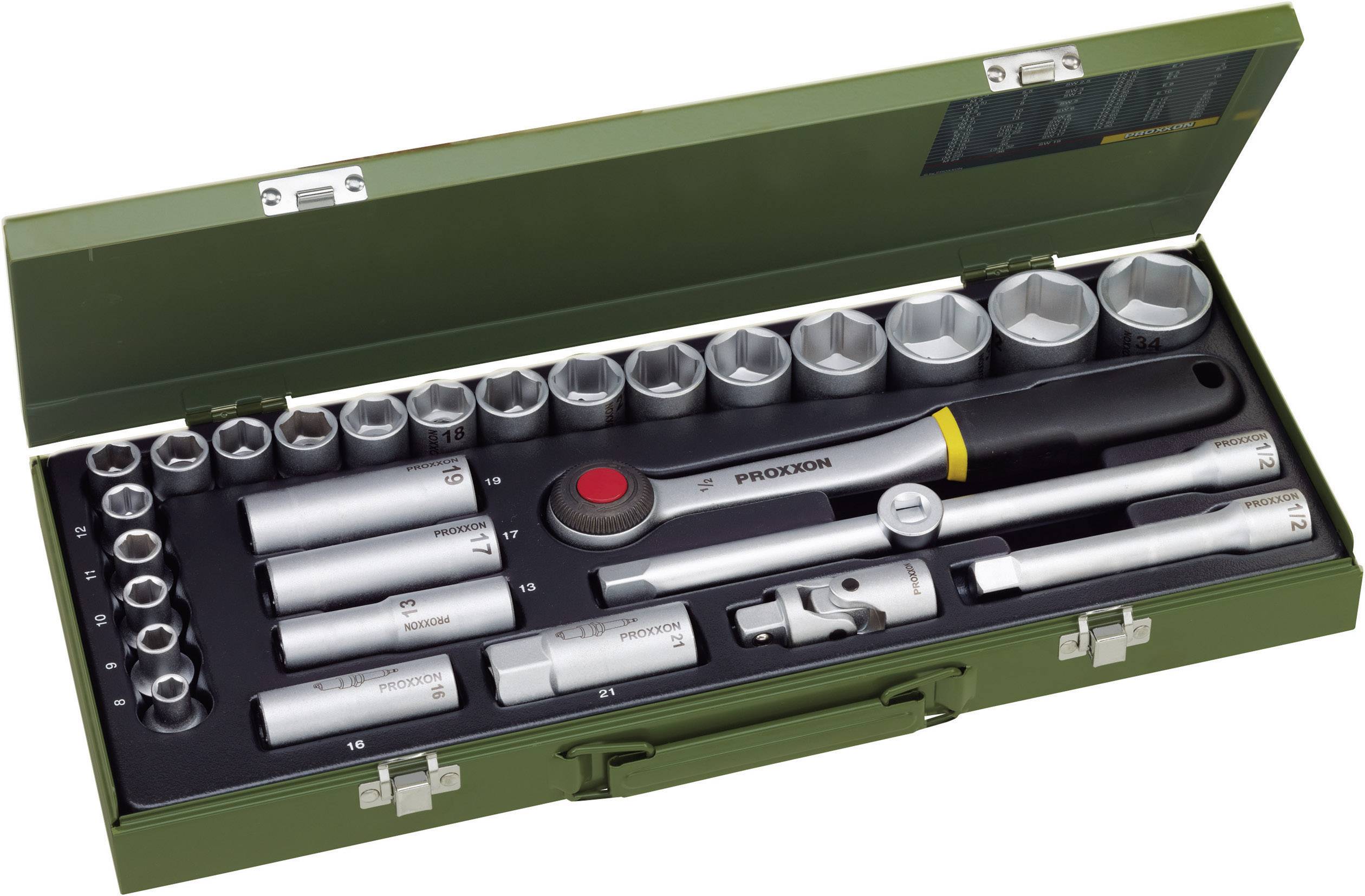 Proxxon Industrial Hylsnyckelsats metrisk 1/2″ 29 delar 23000