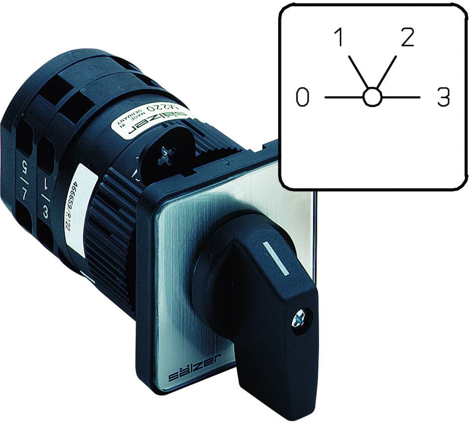 Sälzer M220-61060-219M1 Kamomkopplare 20 A 3 x 60 ° Grå, Svart 1 st