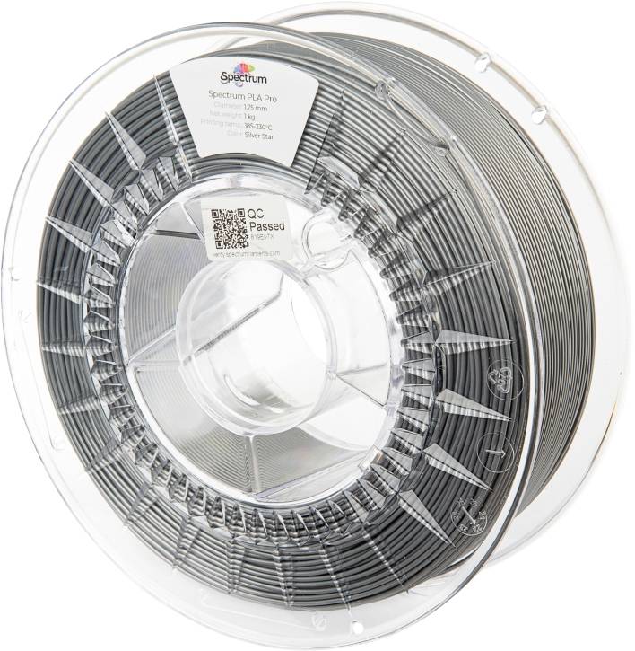 Spectrum Filaments 80105 PLA Pro 3D-skrivare Filament PLA Pro Slagtålig 1.75 mm 1000 g Silver Star, Silver 1 st