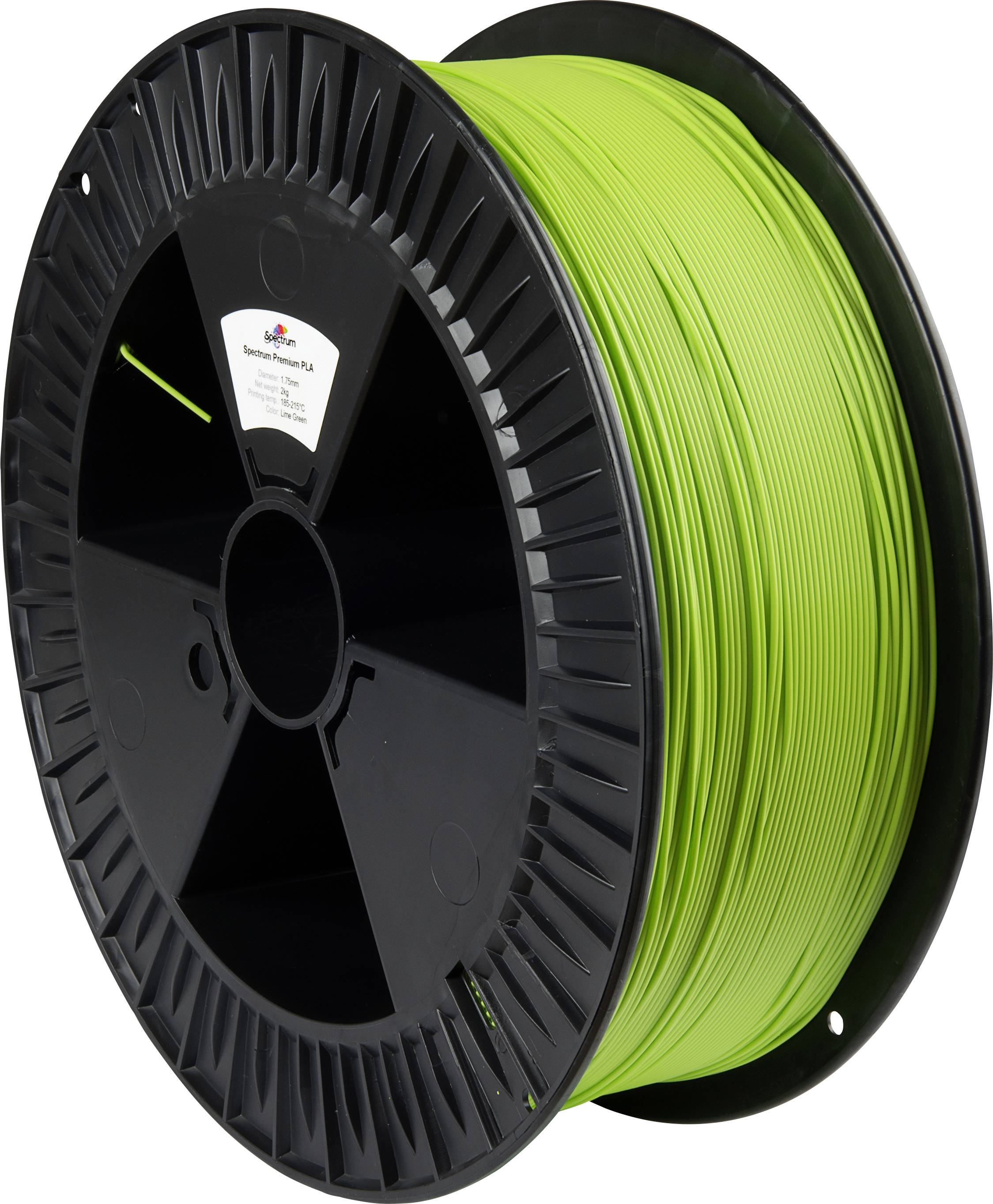 Spectrum Filaments 80126 PLA Premium 3D-skrivare Filament PLA-plast Hög draghållfasthet 1.75 mm 2000 g Lime Green, Grön
