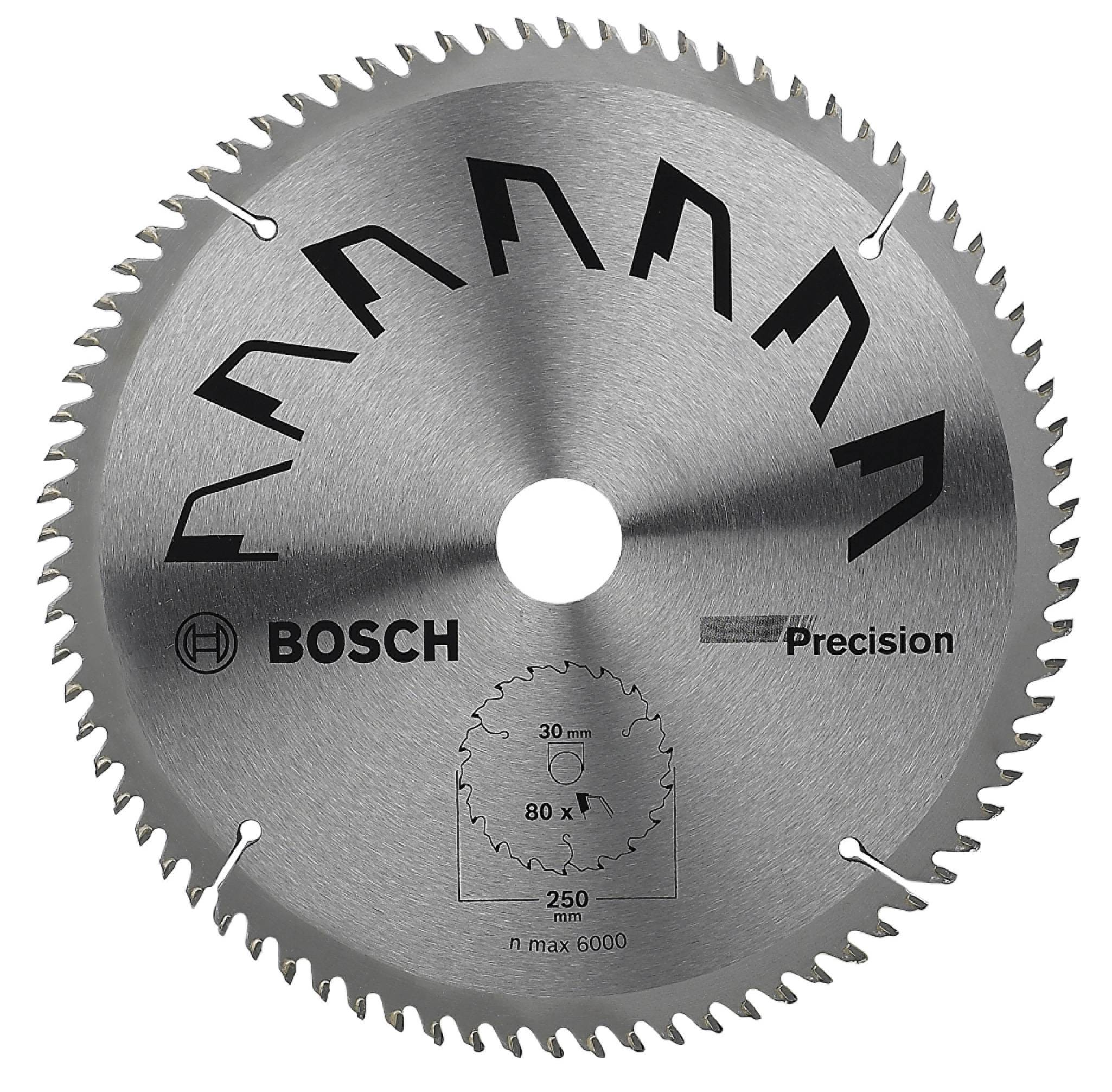 Bosch Accessories Precision 2609256882 Hårdmetall cirkelsågklinga 250 x 30 mm Antal tänder (per tum): 80 1 st