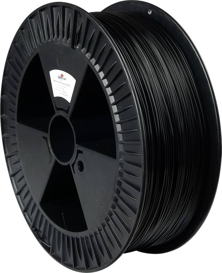 Spectrum Filaments 80123 PLA Premium 3D-skrivare Filament PLA-plast Hög draghållfasthet 1.75 mm 2000 g Deep Black, Svart