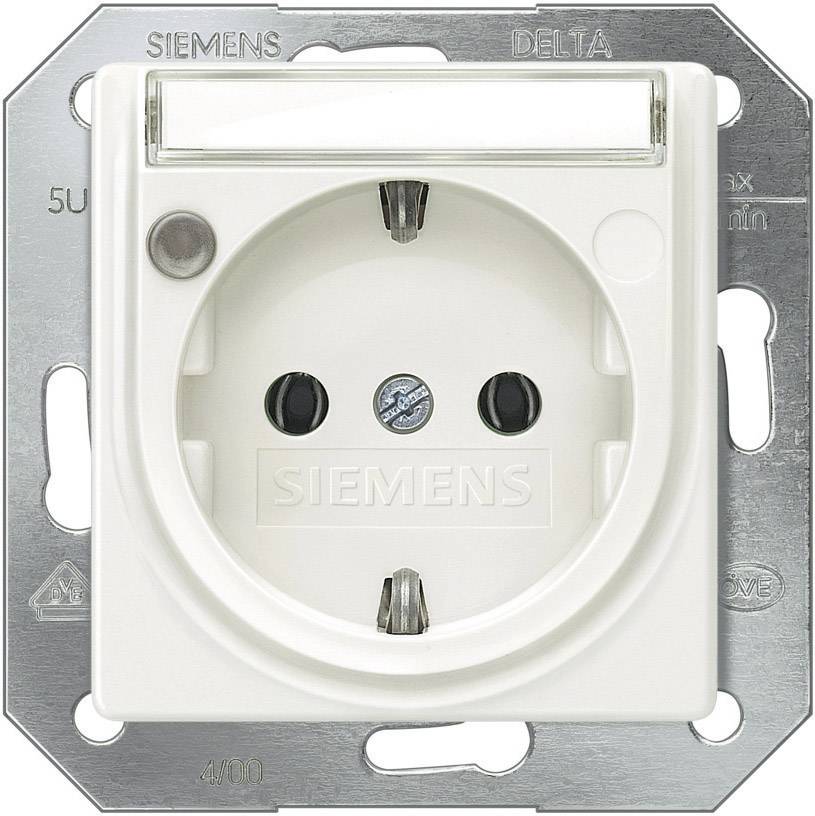 Siemens Inomhus strömställare Insats Vägguttag Delta Aluminium (metallic) 5UB1935 1 st