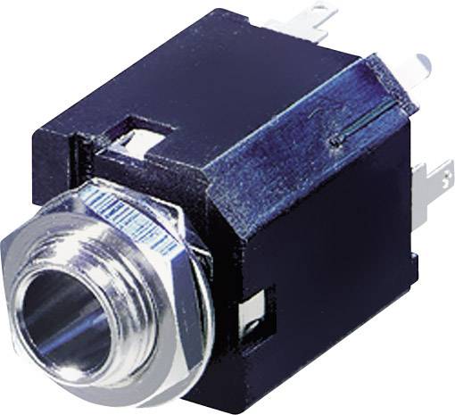 Rean AV NYS232 Hörlursuttag 6.35 mm Hona inbyggd vertikal Antal poler: 3 Stereo Svart 1 st