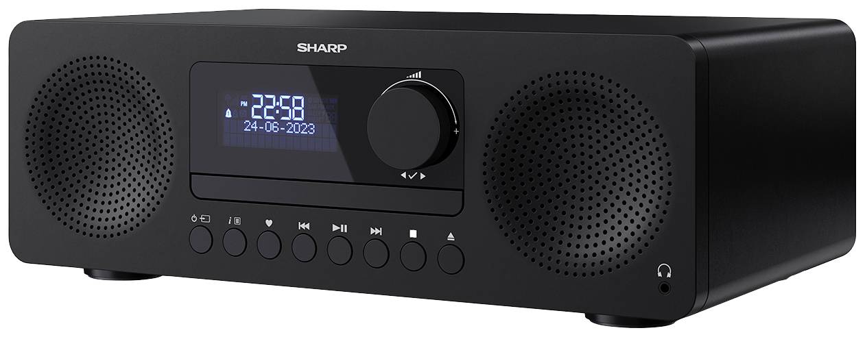 Sharp XL-B720D Kompaktstereo Bluetooth, AUX, CD, DAB+, USB inkl. fjärrkontroll 60 W Svart