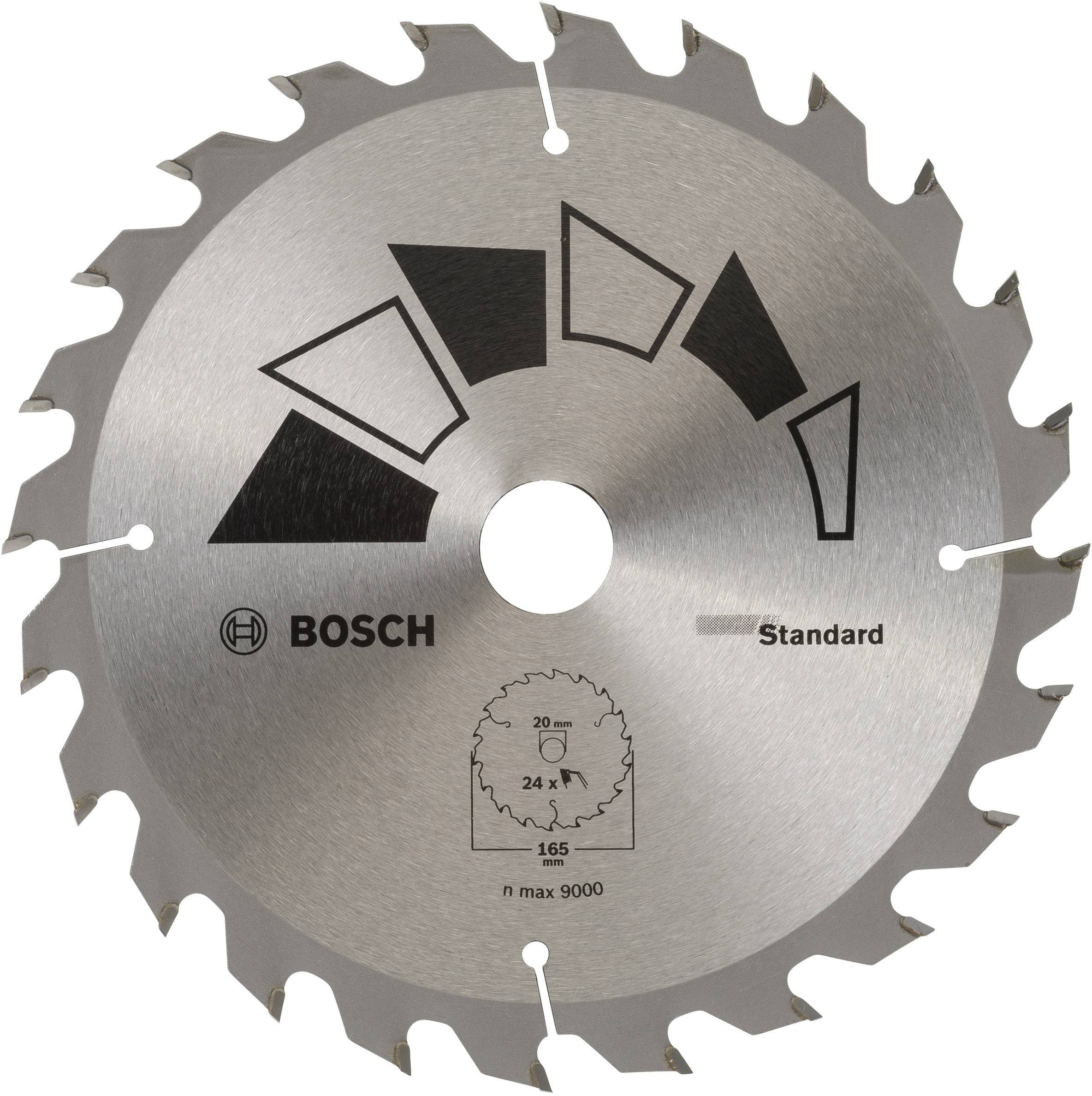 Bosch Accessories Standard 2609256B55 Cirkelsågblad 165 x 20 mm Antal tänder (per tum): 24 1 st