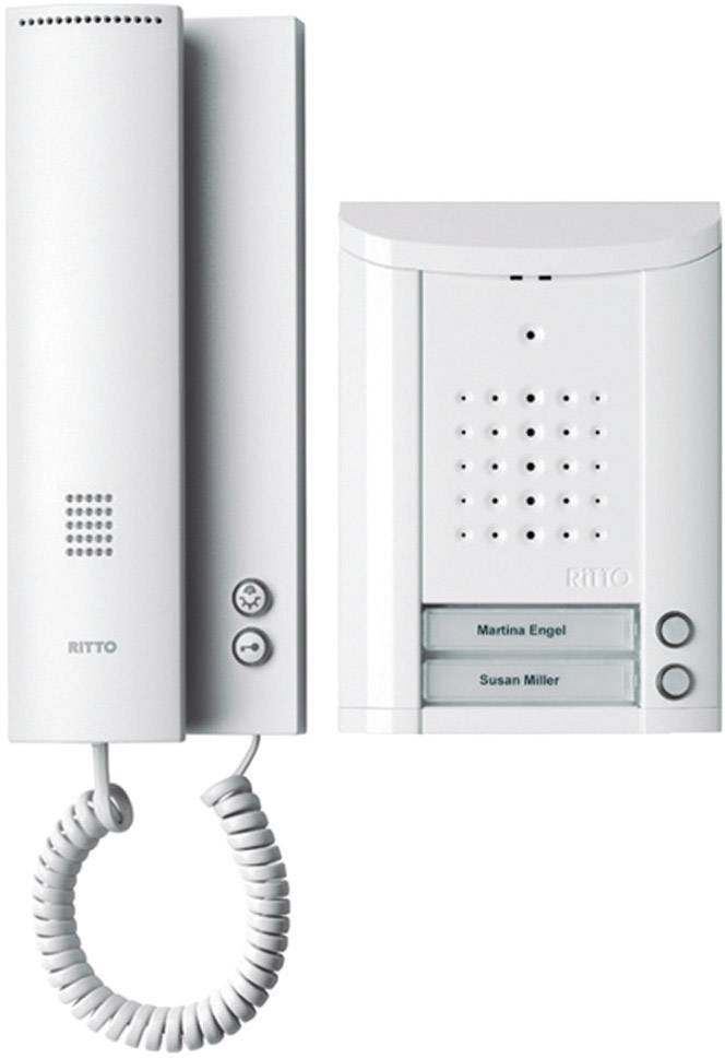 Ritto by Schneider Entravox Porttelefon Sladd Komplett-set 2 Familjshus Vit