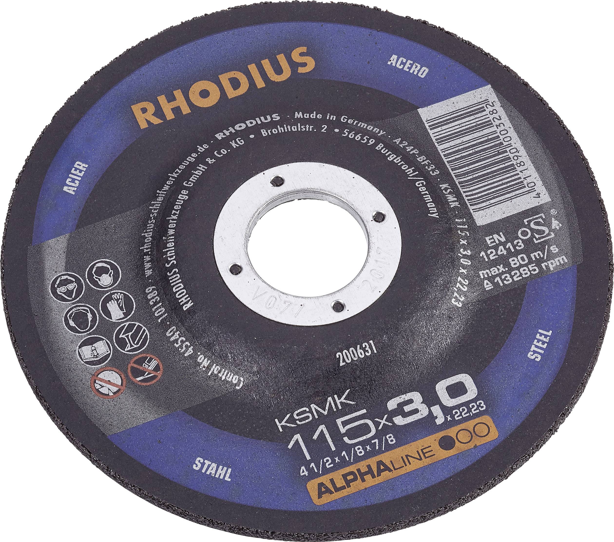 Rhodius KSMK 200636 Kapskiva bockad 125 mm 22.23 mm 1 st