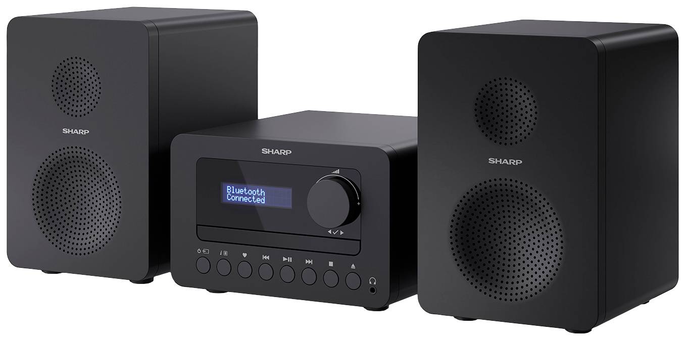 Sharp XL-B520D Kompaktstereo AUX, Bluetooth, DAB+, USB inkl. fjärrkontroll 40 W Svart