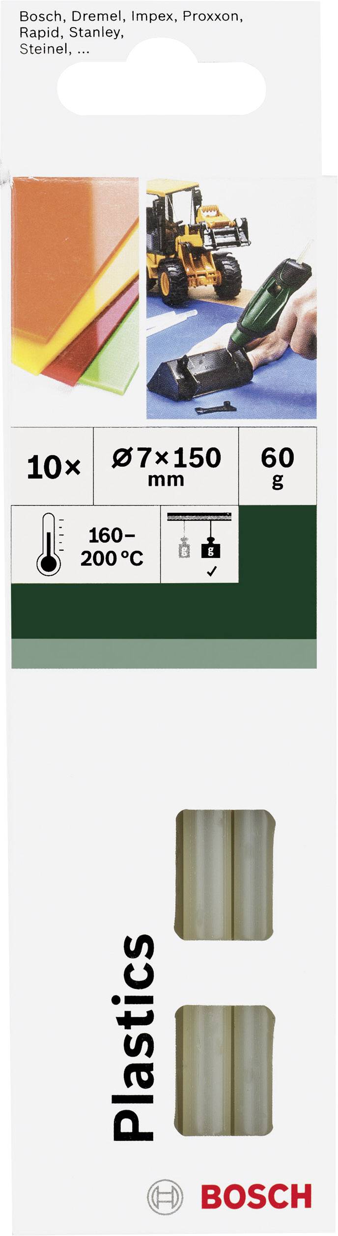 Bosch Accessories Plastics Limstift 7 mm 150 mm Transparent 60 g 10 st