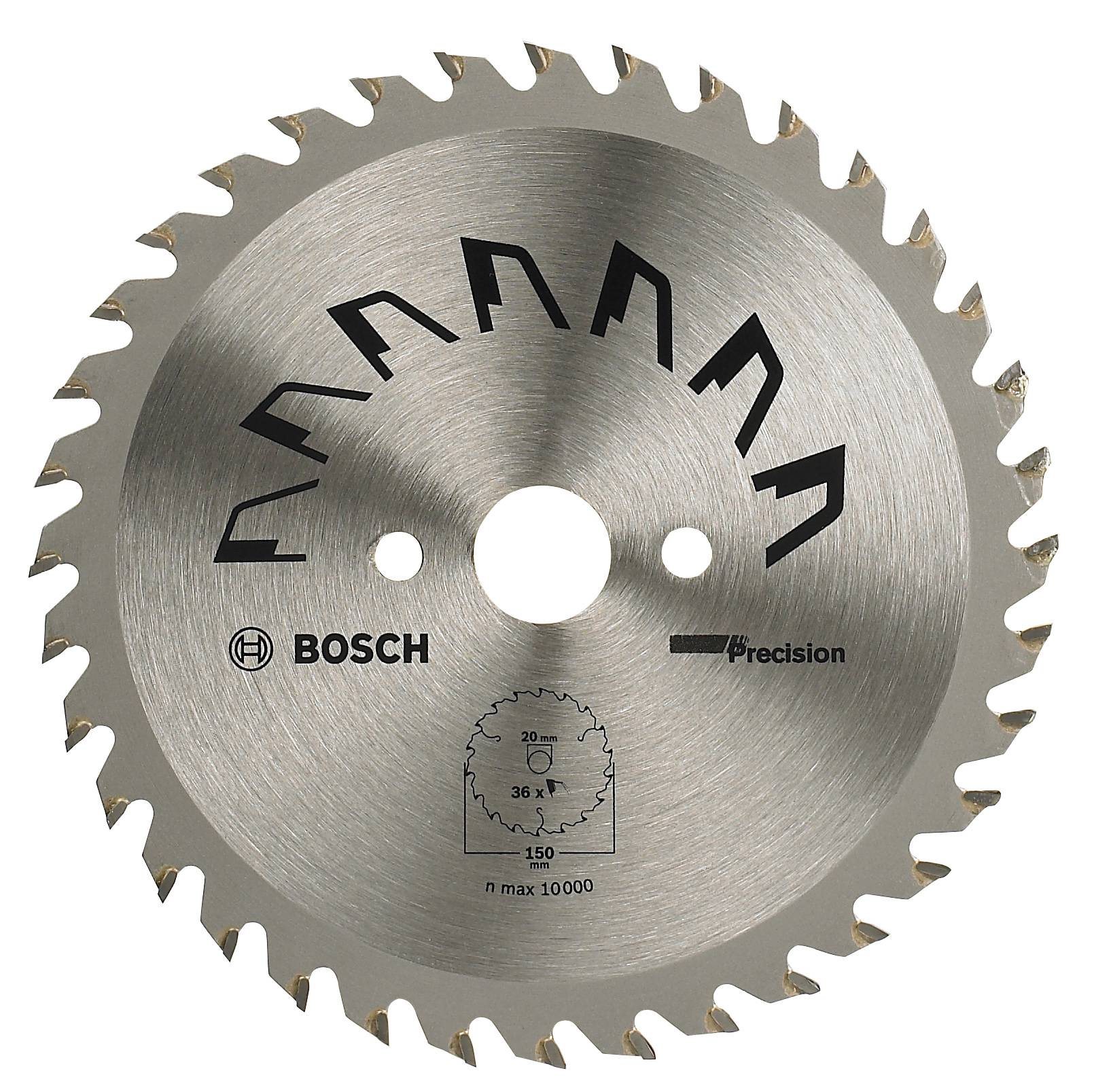Bosch Accessories Precision 2609256853 Hårdmetall cirkelsågklinga 150 x 20 mm Antal tänder (per tum): 36 1 st