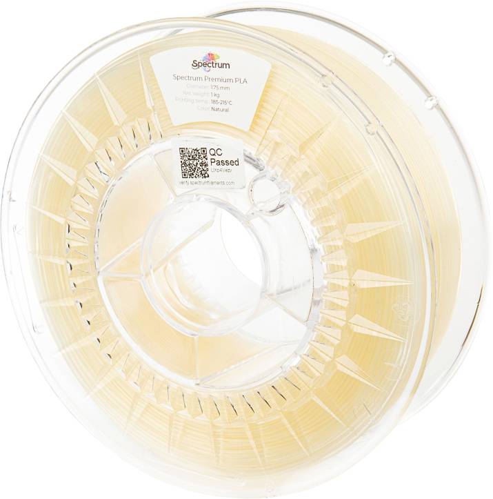 Spectrum Filaments 80010 PLA Premium 3D-skrivare Filament PLA-plast Hög draghållfasthet 1.75 mm 1000 g Natural 1 st