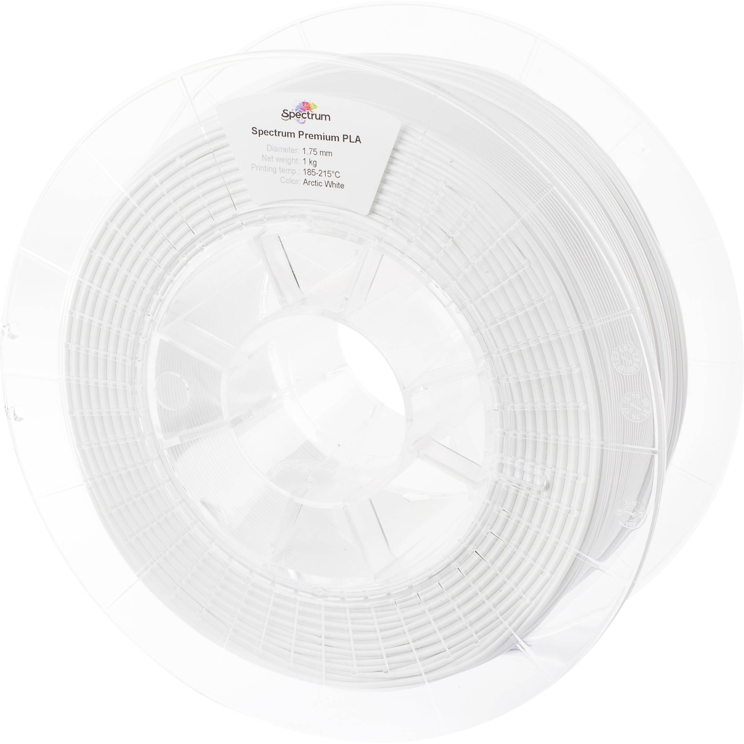 Spectrum Filaments 80042 PLA Premium 3D-skrivare Filament PLA-plast 1.75 mm 1000 g Arctic White, Vit 1 st