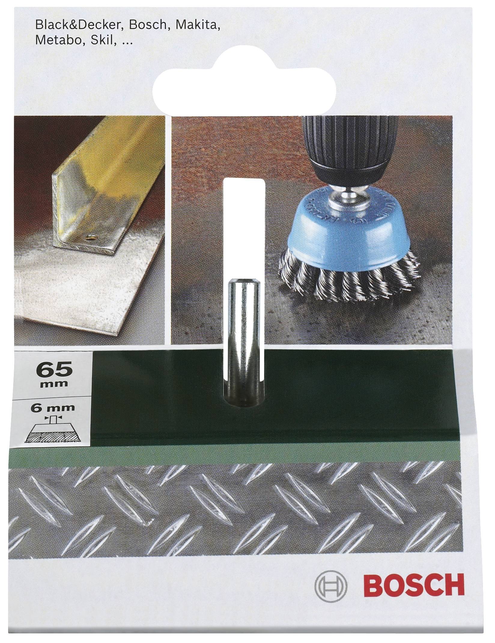 Bosch Accessories Koppborste för borrmaskiner – flätad tråd, 65 mm Skaft-Ø 6 mm 2609256521 1 st