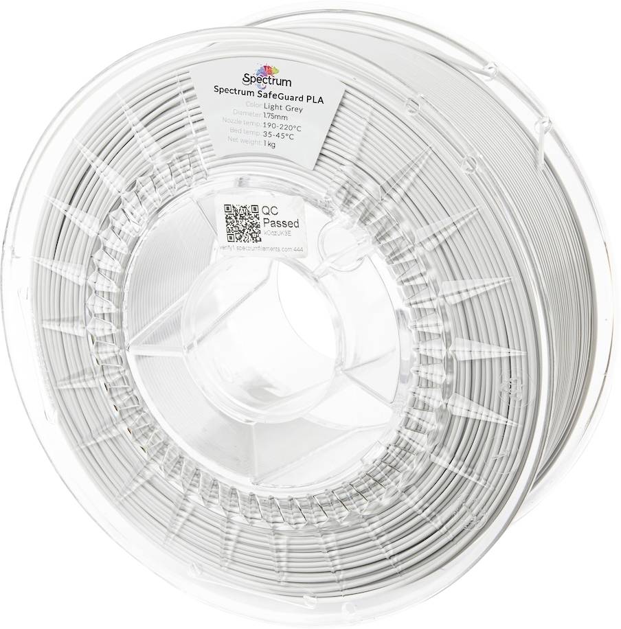 Spectrum Filaments 81557 Safeguard PLA 3D-skrivare Filament PLA-plast Antibakteriell 1.75 mm 1000 g Light Grey, Grå 1 st
