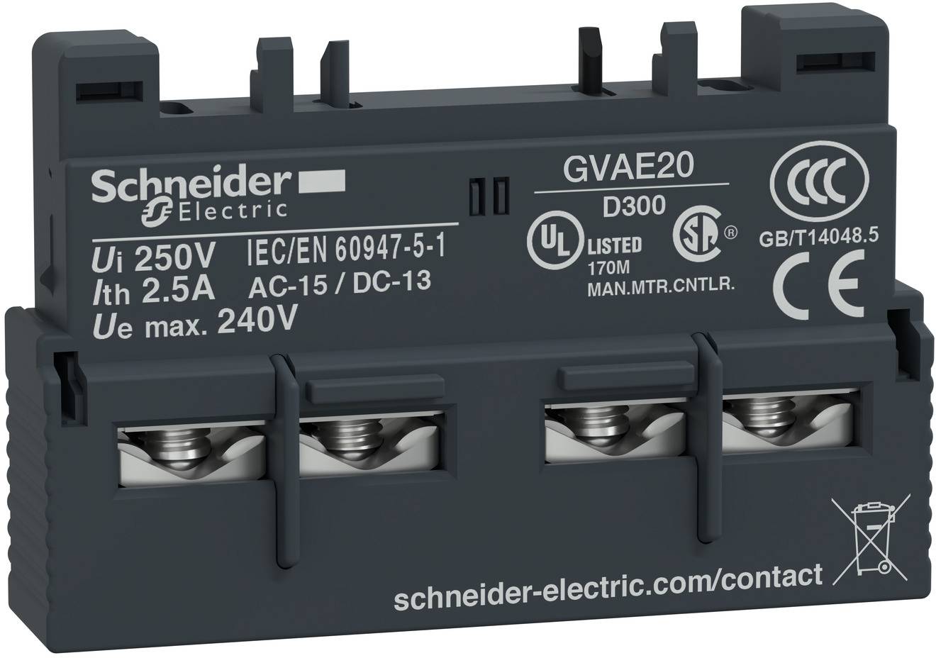 Schneider Electric GVAE20TQ Hjälpbrytare 20 st