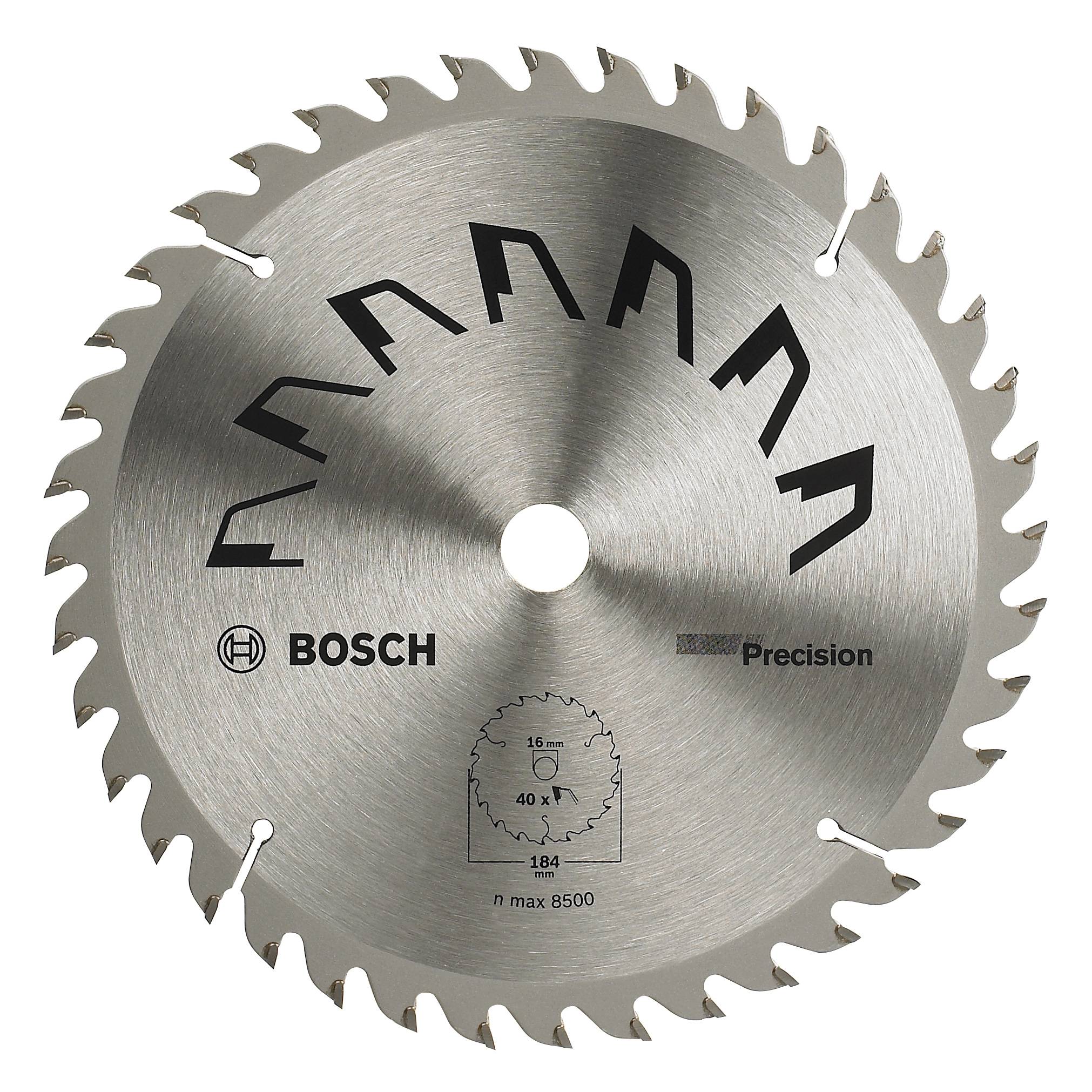 Bosch Accessories Precision 2609256864 Hårdmetall cirkelsågklinga 184 x 16 mm Antal tänder (per tum): 40 1 st