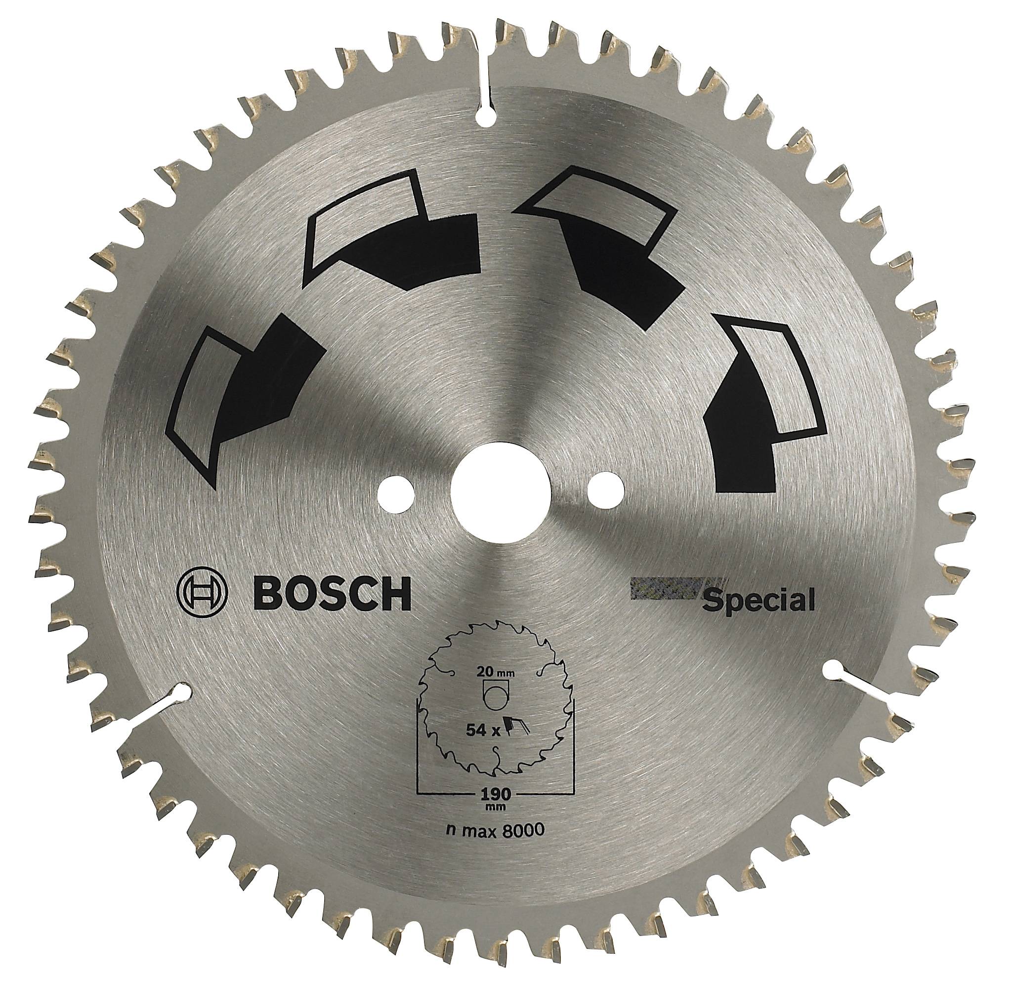 Bosch Accessories Special 2609256891 Hårdmetall cirkelsågklinga 190 x 20 mm Antal tänder (per tum): 54 1 st
