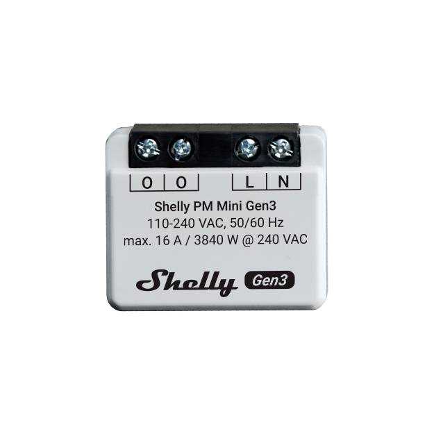 Shelly Shelly PM Mini Gen3 Smart relä Wi-Fi, Bluetooth