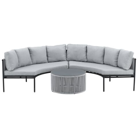 Venture Home Virya 2084-408 Loungeset soffa, bord, grått/svart