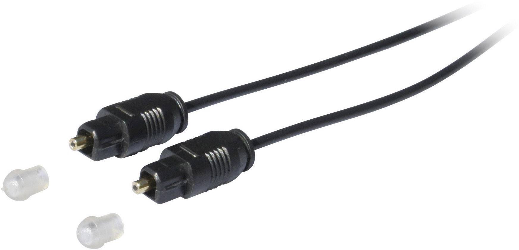 S-Conn 69002-1.5 Toslink Digital Audio Anslutningskabel [1x Toslink hane (ODT) – 1x Toslink hane (ODT)] 1.5 m Svart guld