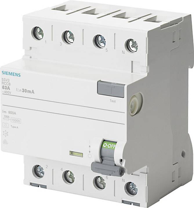 Siemens 5SV36446KK12 Jordfelsbrytare A 4-polig 40 A 0.3 A 400 V
