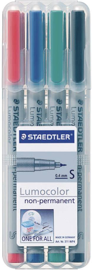 Staedtler Lumocolor® non-permanent pen 311 311 WP4 Universalmärkpenna Röd, Blå, Grön, Svart 0.4 mm