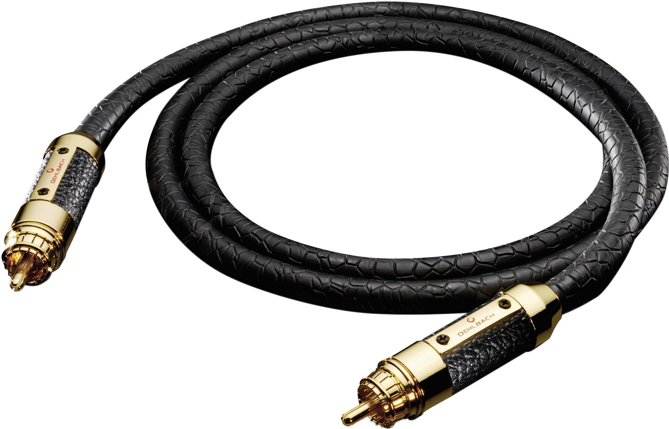RCA-digital Digital Audio Anslutningskabel [1x RCA-hane – 1x RCA-hane] 0.50 m Svart Oehlbach XXL® Black Connection Digit