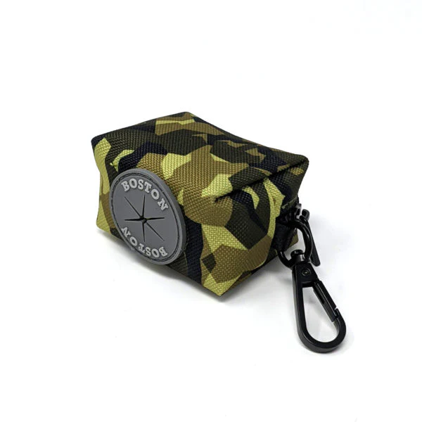 Boston Green Camo Poo Bag Holder