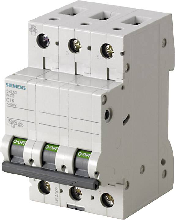 Siemens 5SL43036 5SL4303-6 Automatsäkring 3-polig 3 A 400 V