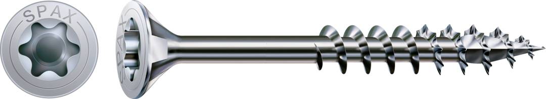 SPAX 880910190050100 R 88091 Senkkopf/T-STAR TG Försänkt träskruv 5 mm 100 mm Torx, Stjärnformad Stål galvaniskt förzink