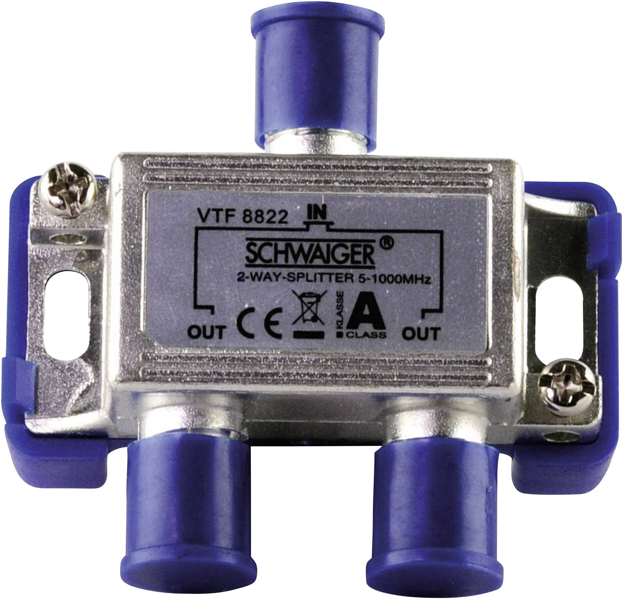 Schwaiger VTF8822 Kabel-TV-fördelare 2-polig 5 – 1000 MHz