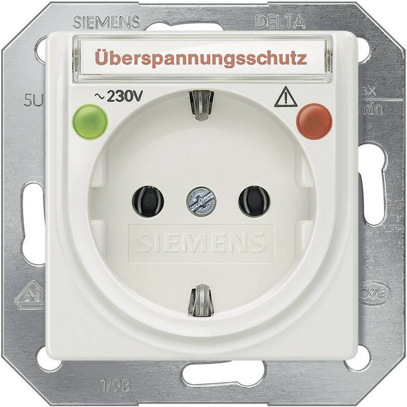 Siemens Inomhus strömställare Insats Vägguttag Delta Vit 5UB1564 1 st