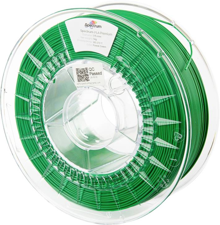 Spectrum Filaments 80004 PLA Premium 3D-skrivare Filament PLA-plast Hög styvhet 1.75 mm 1000 g Forest Green, Grön 1 st