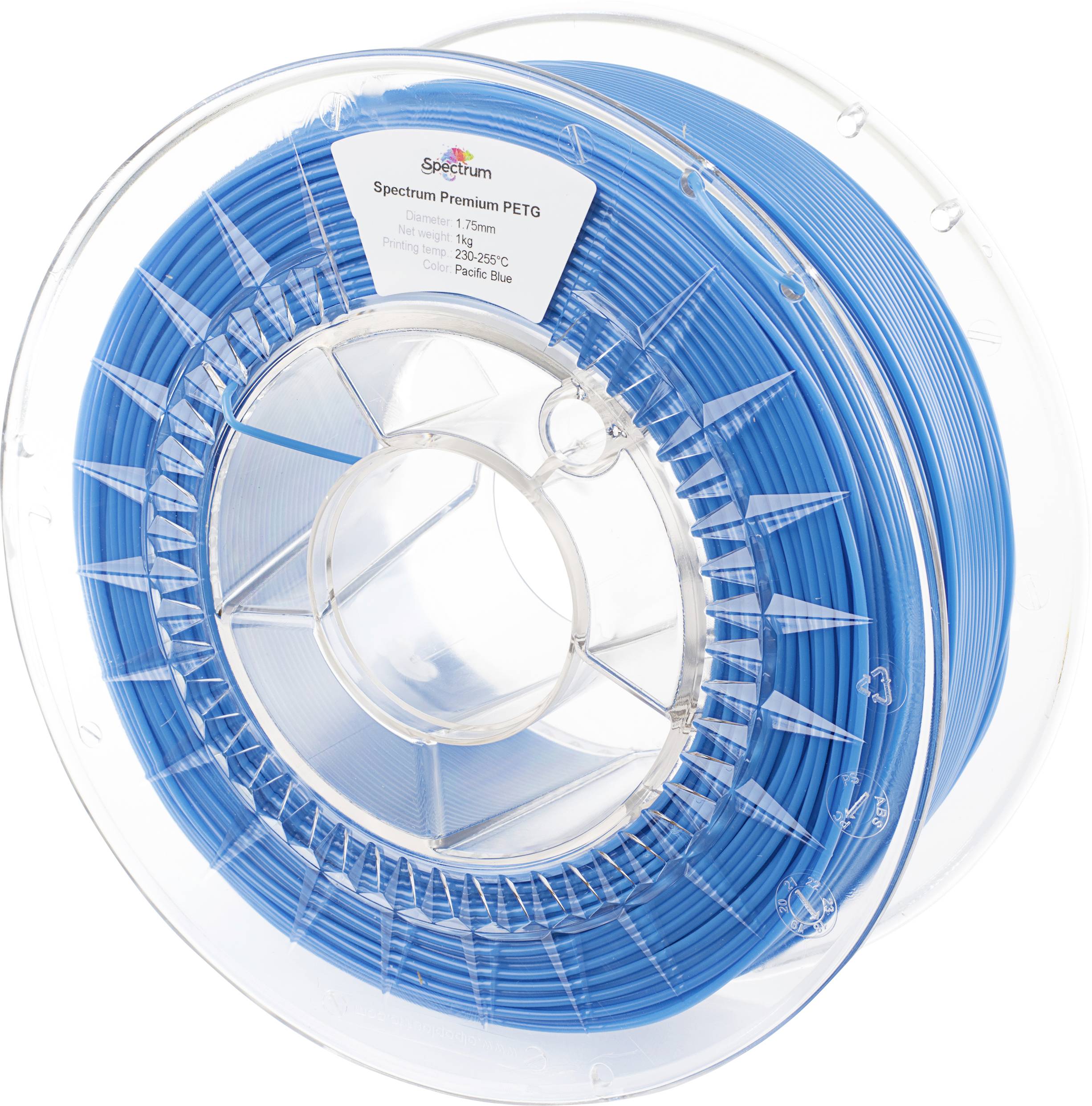 Spectrum Filaments 80061 PET-G Premium 3D-skrivare Filament PETG kemiskt beständig, Slagtålig 1.75 mm 1000 g Stilla havs