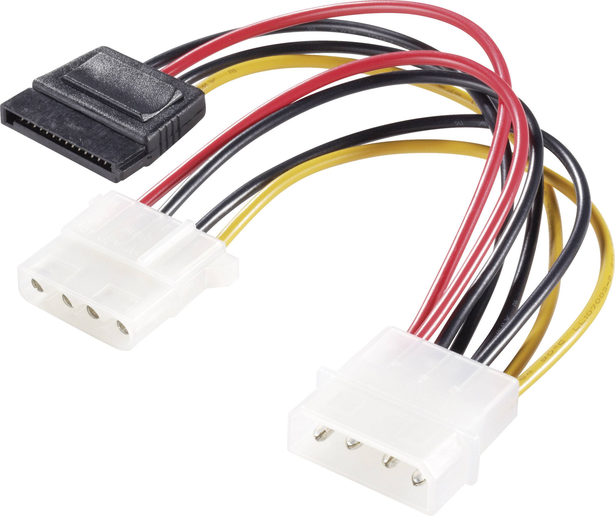 Renkforce Ström Y-adapter [1x IDE-ström 4-pol hane – 1x SATA-strömkontakt hona 15-pol, IDE-ström 4-pol hona] 0.15 m Svar
