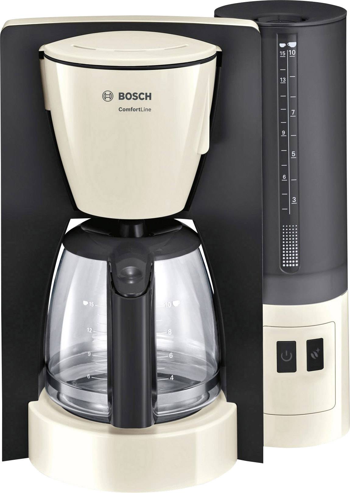 Bosch Haushalt TKA6A047 ComfortLine Kaffebryggare Creme, Svart Kapacitet Koppar=15