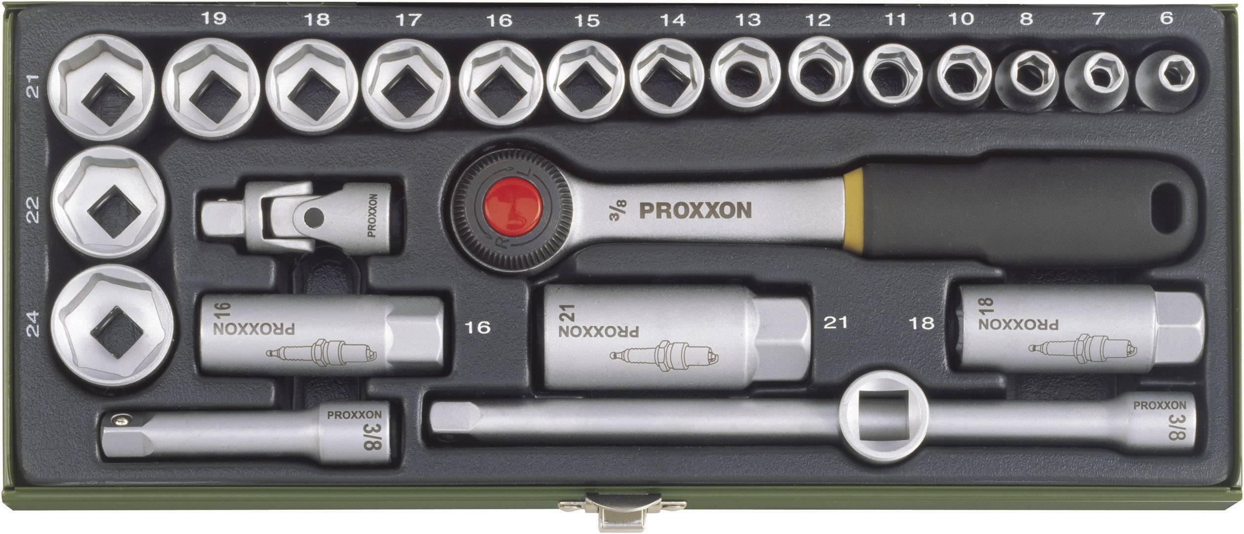 Proxxon Industrial Hylsnyckelsats metrisk 3/8″ 24 delar 23110
