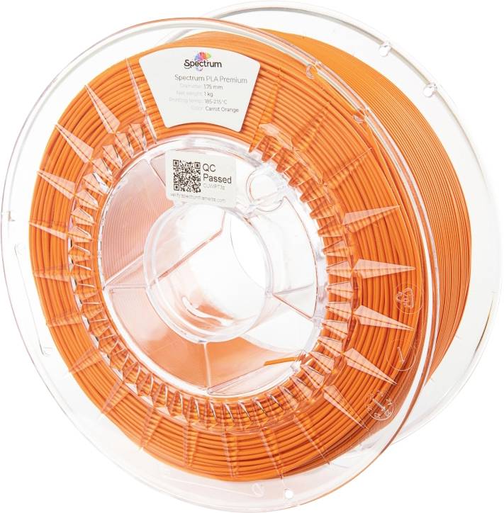 Spectrum Filaments 80040 PLA Premium 3D-skrivare Filament PLA-plast 1.75 mm 1000 g Carrot Orange, Orange 1 st