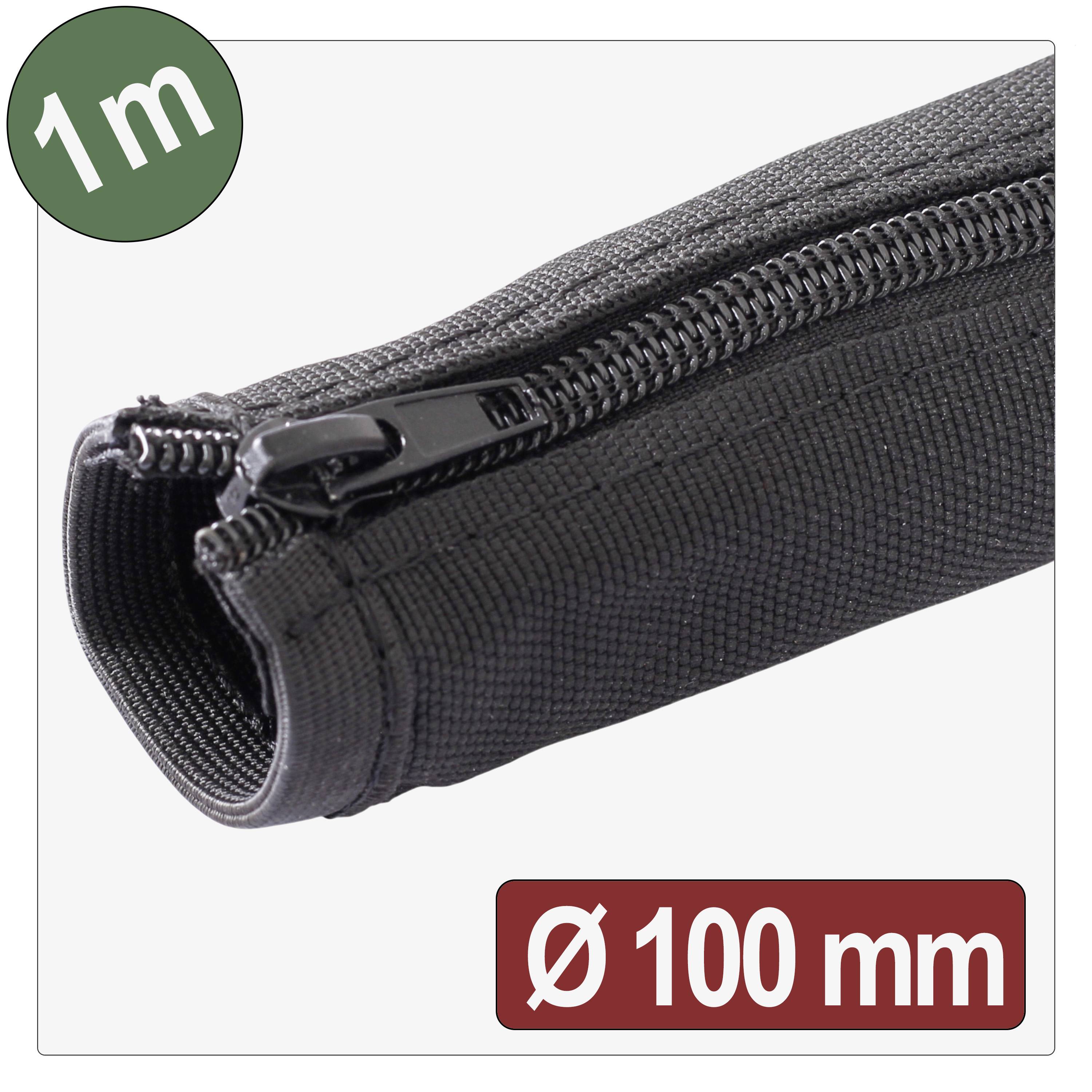 Quadrios 25CA766 25CA766 Flätad slang Svart Polyester 1 m 100 mm (max) 1 m