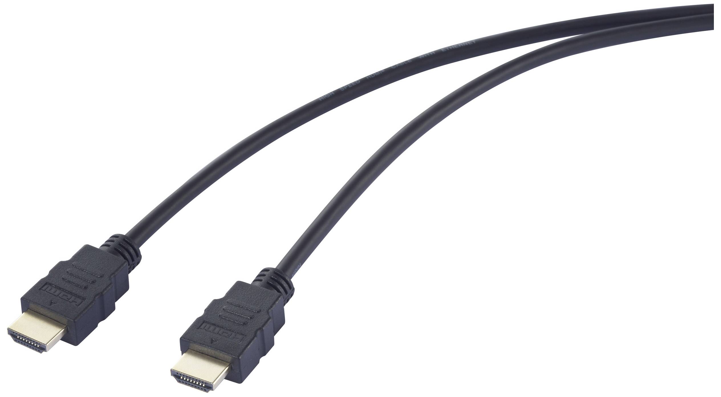 SpeaKa Professional HDMI Anslutningskabel HDMI-A-kontakt, HDMI-A-kontakt 0.50 m Svart SP-12816068 4K UHD HDMI-kabel