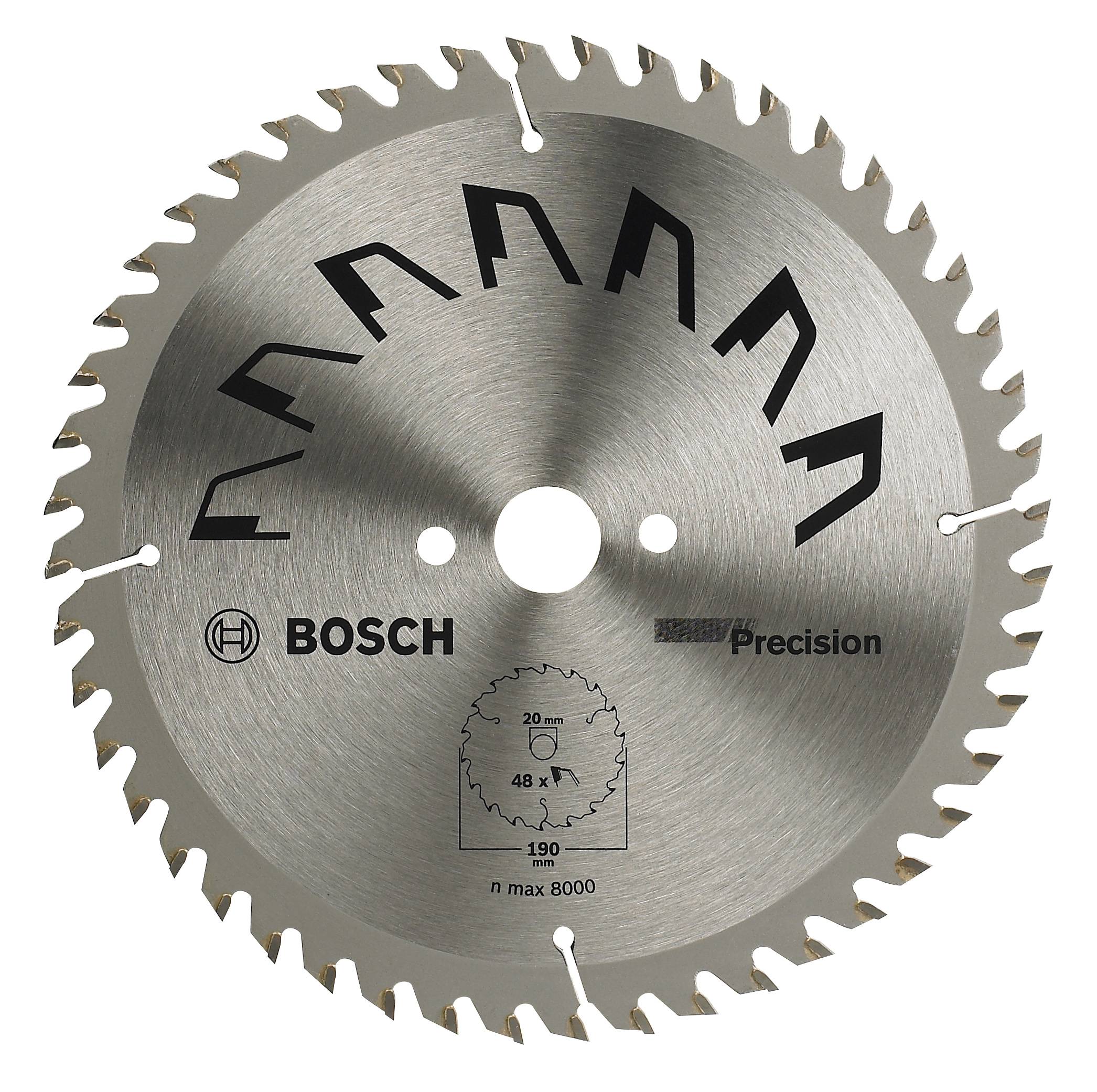 Bosch Accessories Precision 2609256870 Hårdmetall cirkelsågklinga 190 x 30 mm Antal tänder (per tum): 48 1 st