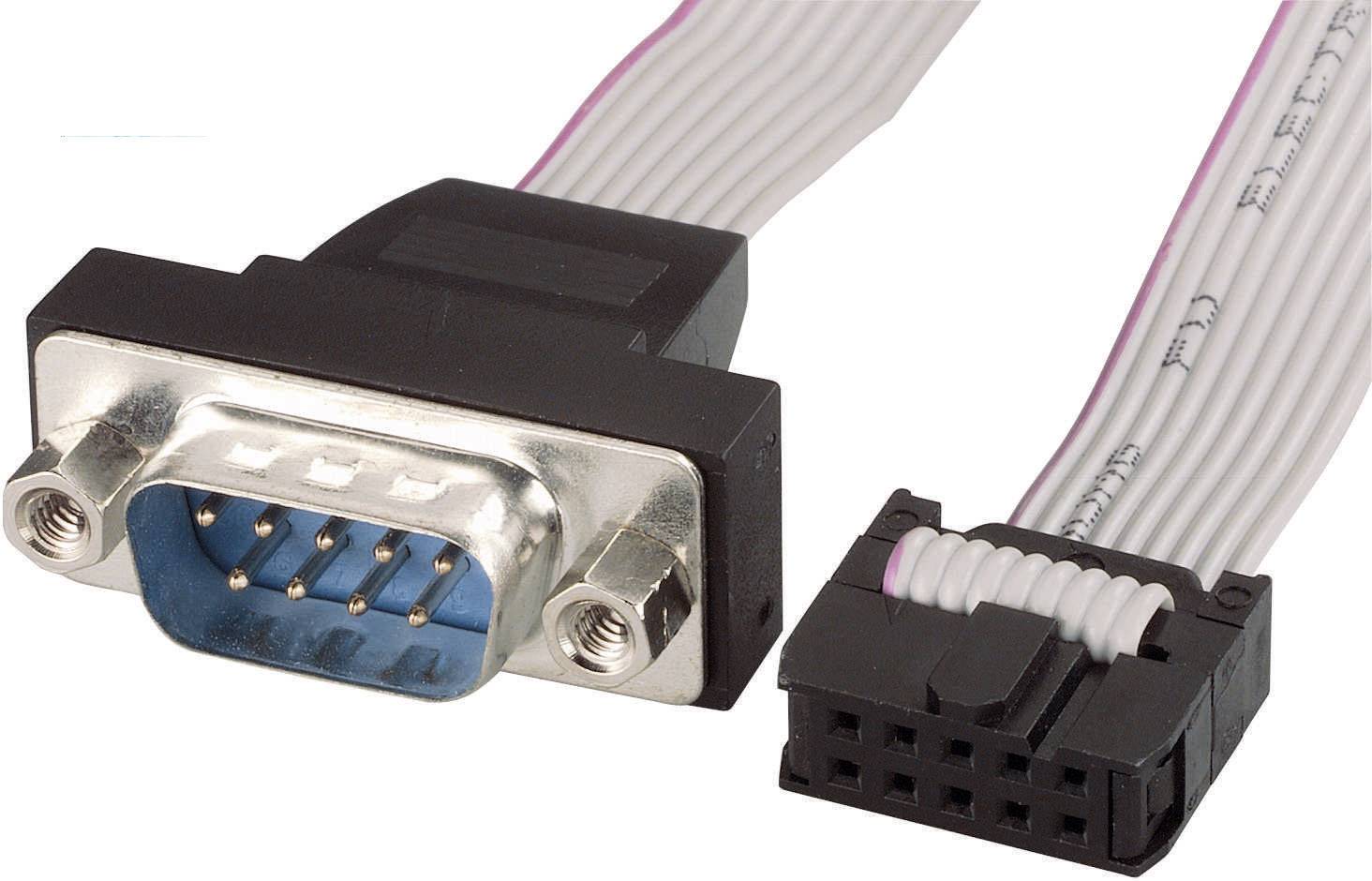 Renkforce Seriell, Parallel Anslutningskabel [1x D-SUB hane 9-pol – 1x IDC-hylsdon 10-pol] 0.26 m Grå