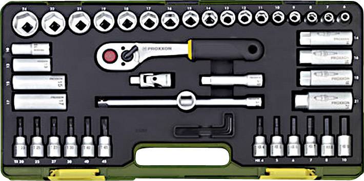 Proxxon Industrial Hylsnyckelsats metrisk 3/8″ 47 delar 23282