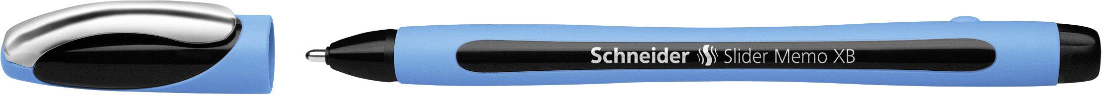 Schneider, kulspetspenna Slider Memo XB 150201 svart, ljusblå 1,4 mm