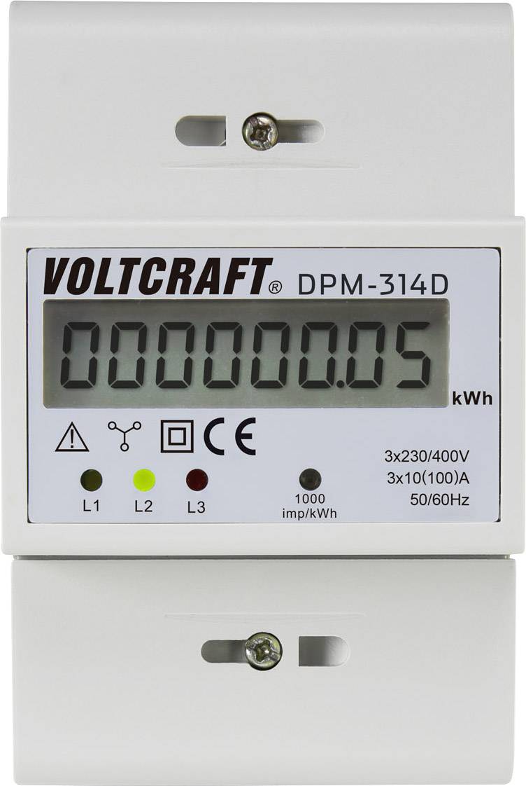 VOLTCRAFT DPM-314D DPM-314D Elmätare 3-fas digital 100 A MID-konform: Nej 1 st